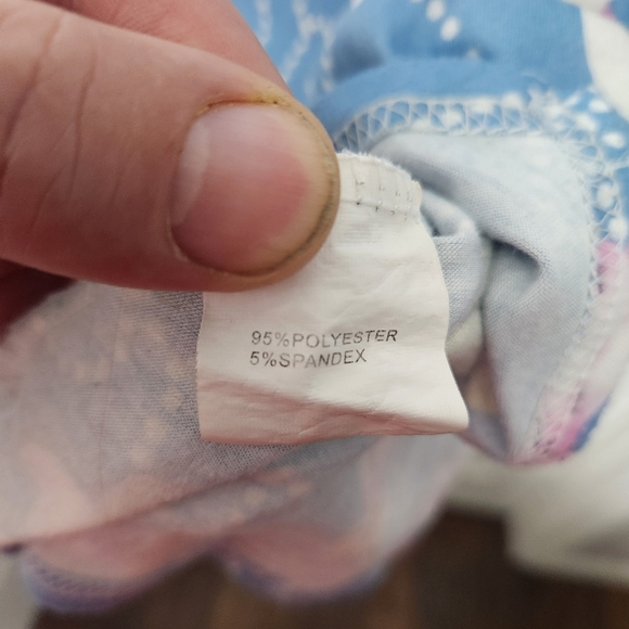 Floral Blue Sleeveless Dress - Picture 4 of 4